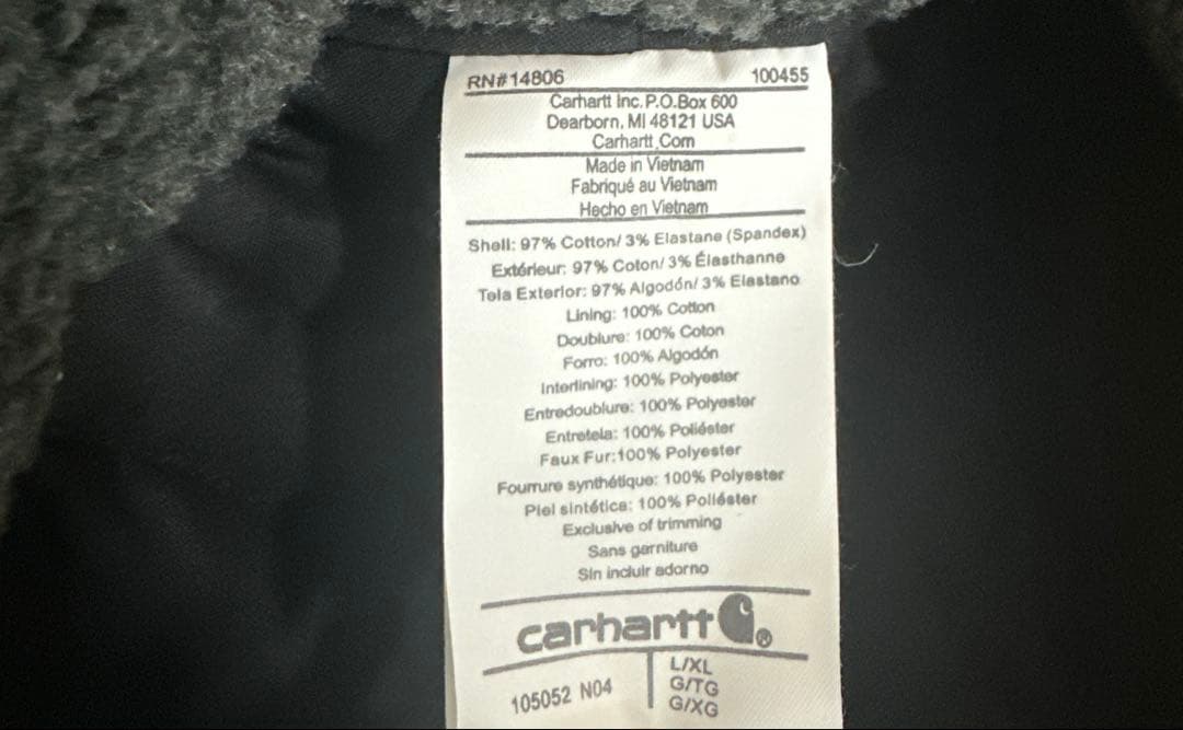 カーハート　carhartt フライトキャップ　ブラック　L/XLサイズ