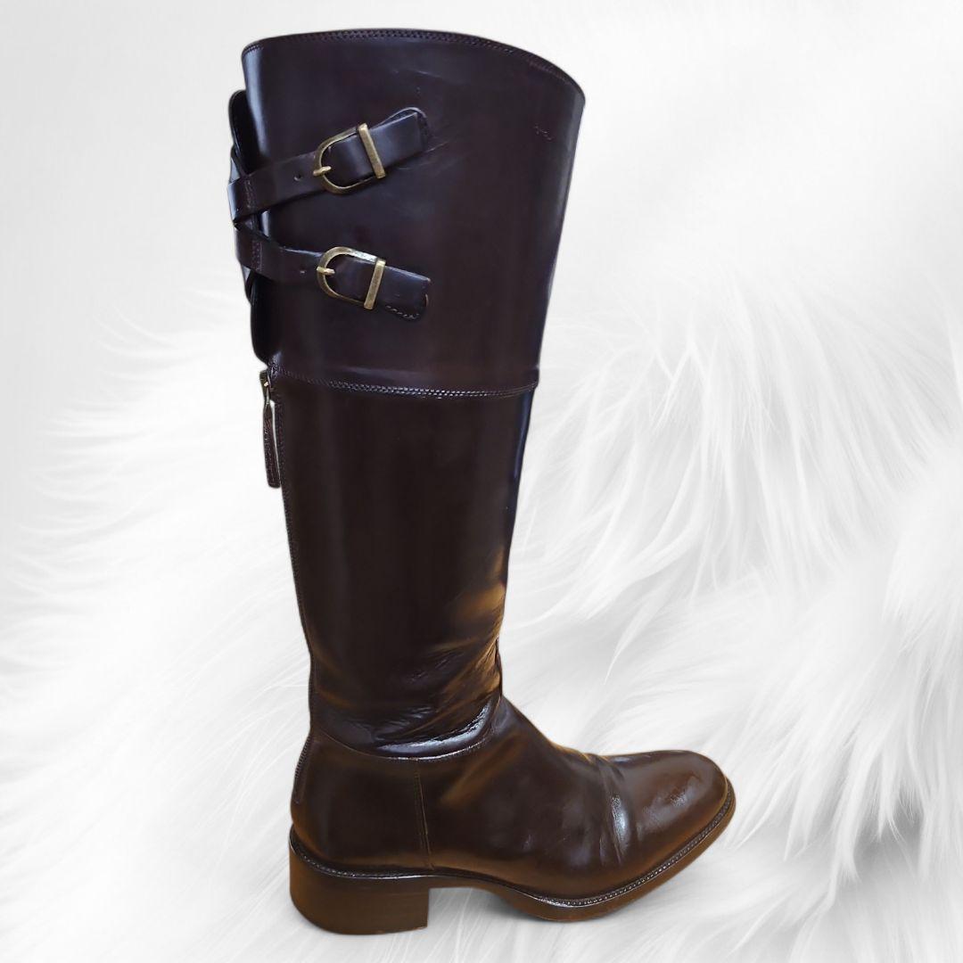 SARTOREサルトル ロングブーツ ジョッキーダークブラウン 351/2 箱付