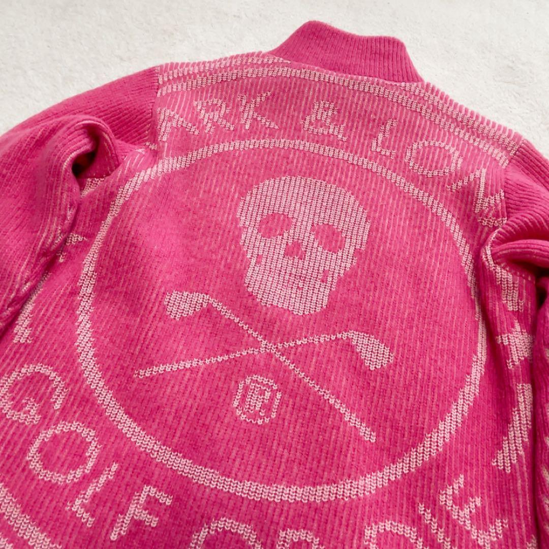 専用　マークアンドロナ　中綿　ニットジャケット　裏地　ピンク　スカル　ウール