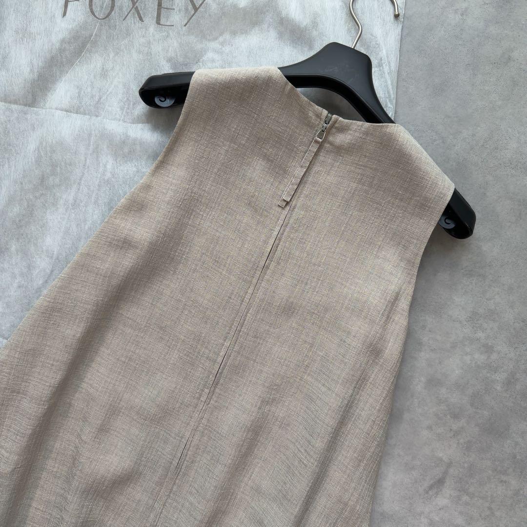 未使用タグ付【FOXEY】 デイジーリン シャーリングハムワンピース 38