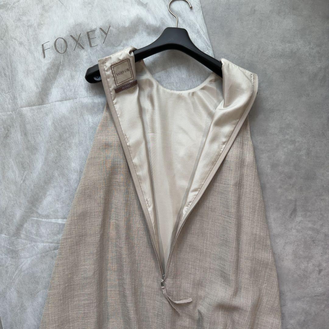 未使用タグ付【FOXEY】 デイジーリン シャーリングハムワンピース 38