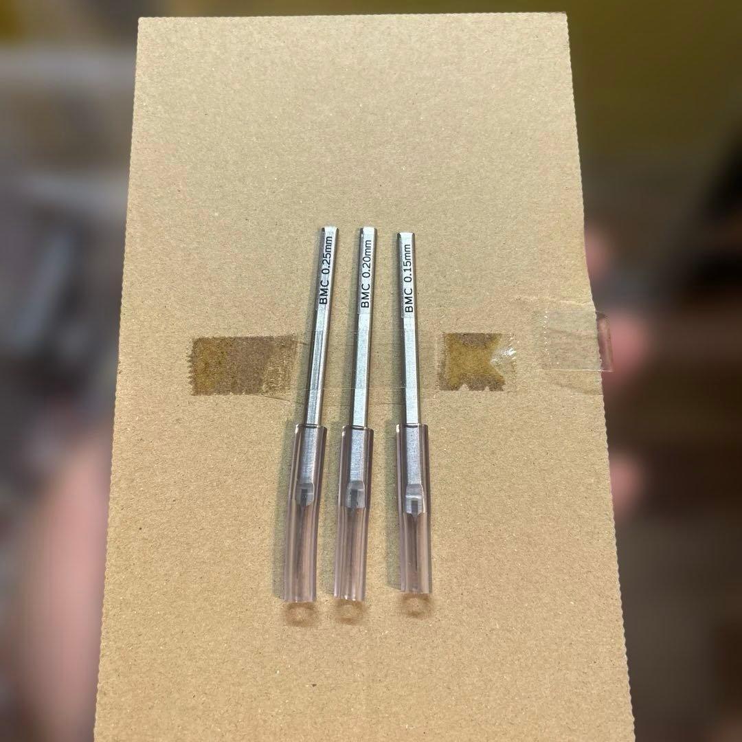 新品未使用スジボリ堂BMCタガネ0.15 0.20 0.25mm３本セット