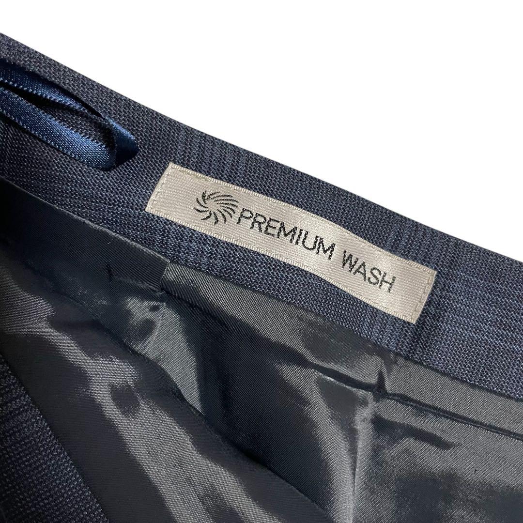 【美品】LES MUES レミュー スカートスーツ ストレッチ 洗える L 紺青