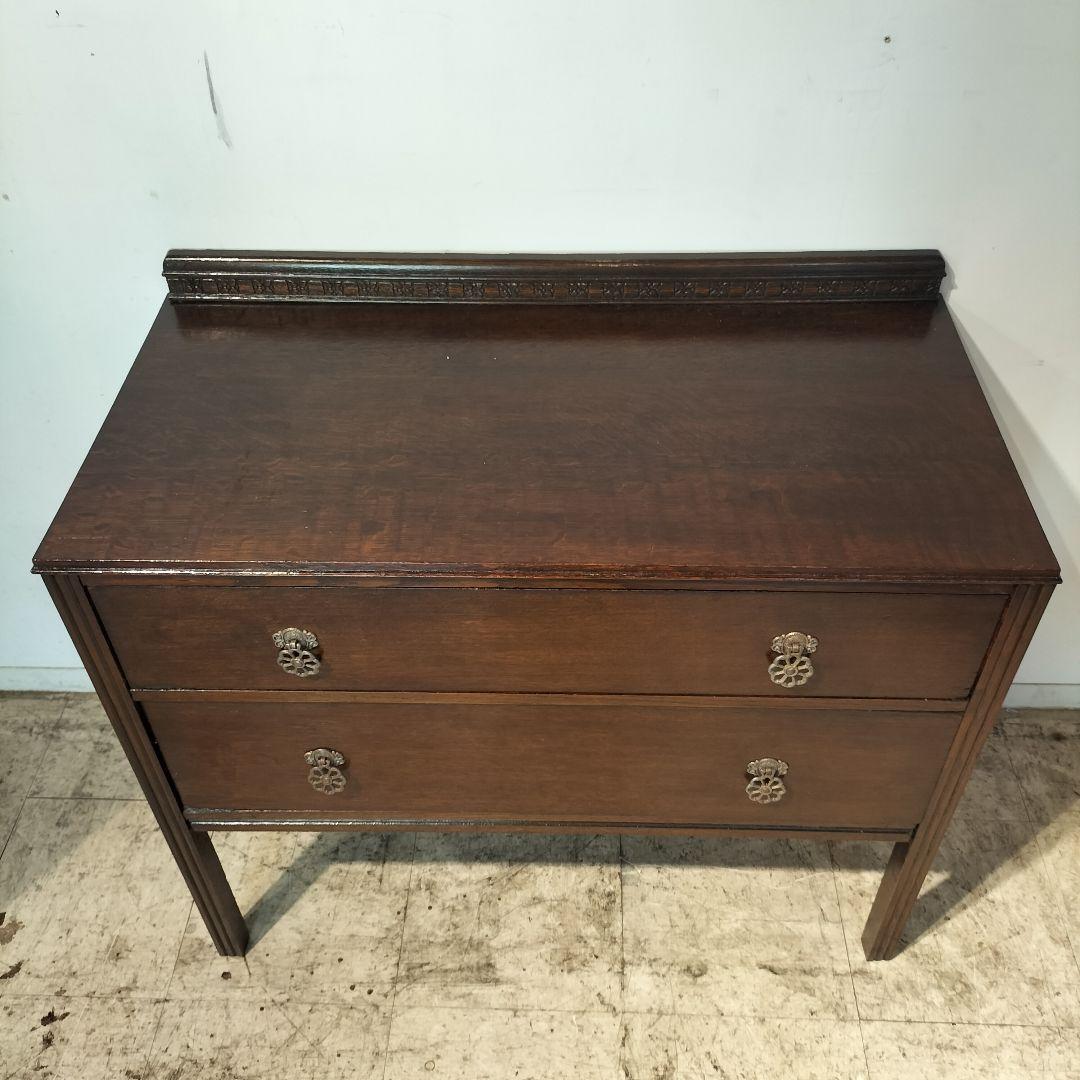 M♦イギリス製　アンティークファニチャー2段チェスト