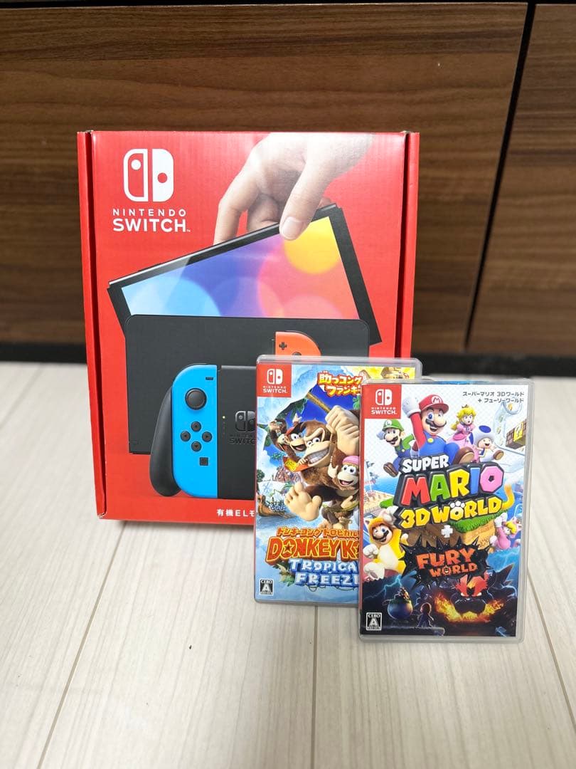 Nintendo Switch （有機ELモデル） + ゲームソフト2本セット