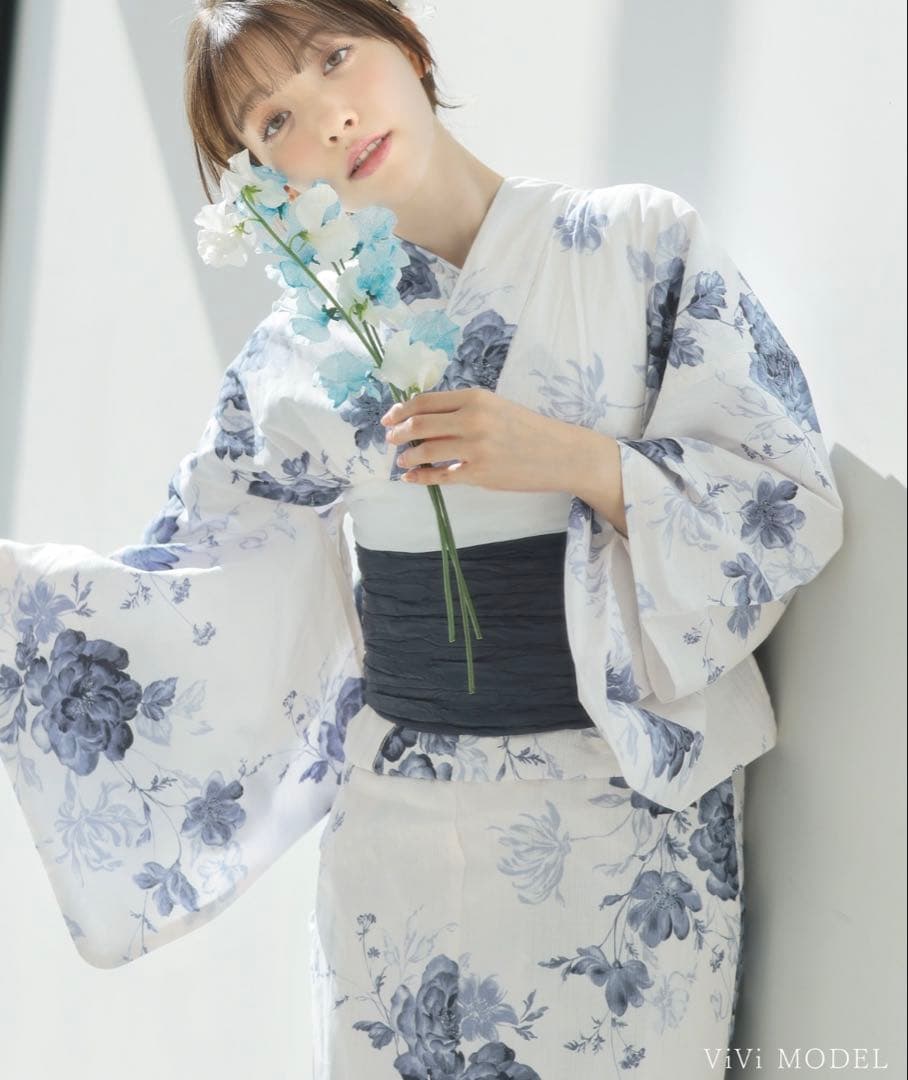 Dita 1人で着られる浴衣　＜水彩の勿応草色＞