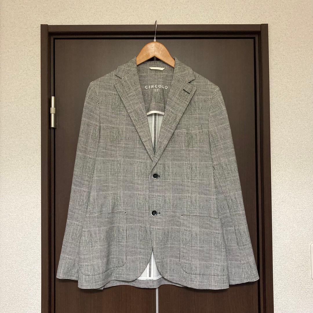 美品 CIRCOLO1901 グレンチェック コットンジャージー 2B 48