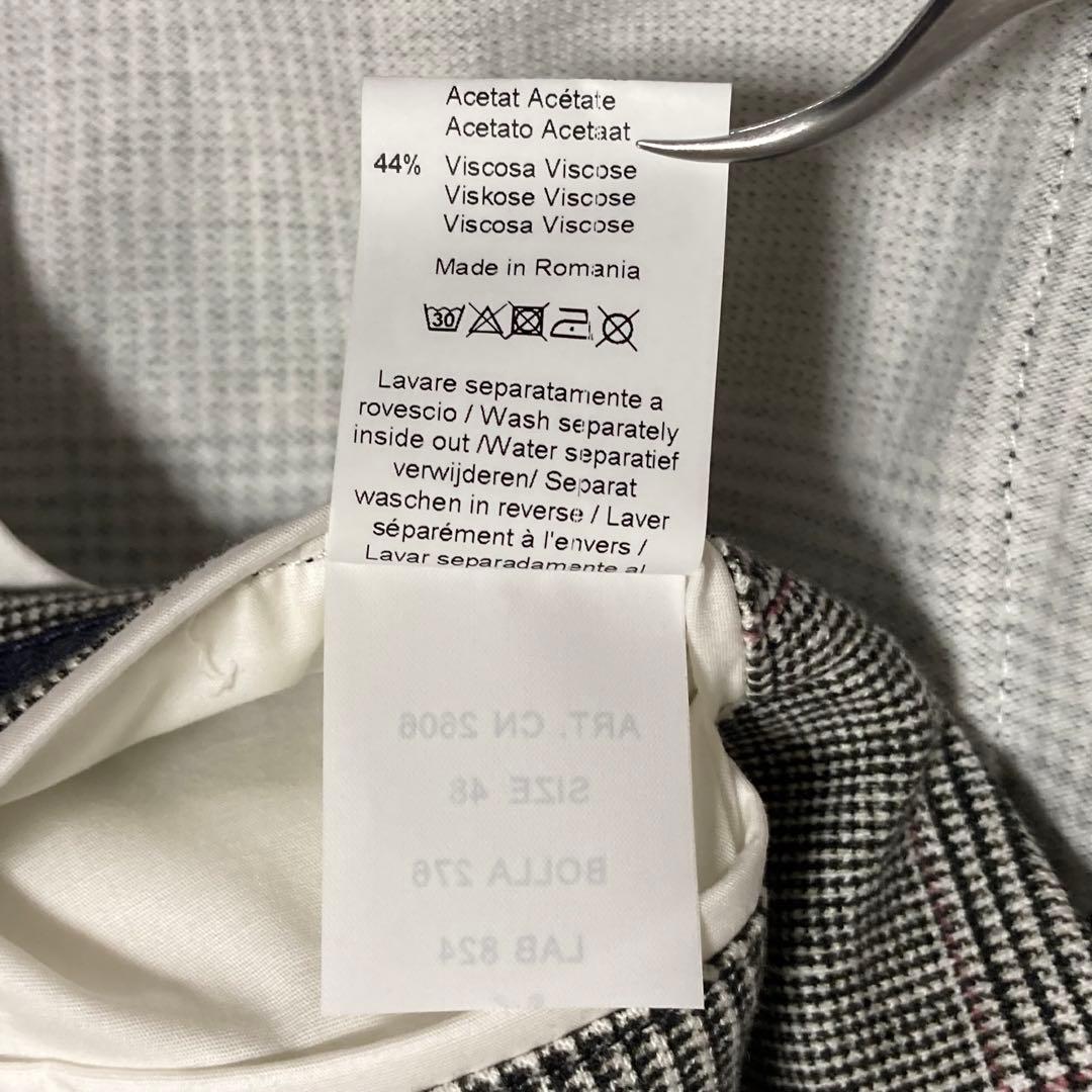 美品 CIRCOLO1901 グレンチェック コットンジャージー 2B 48