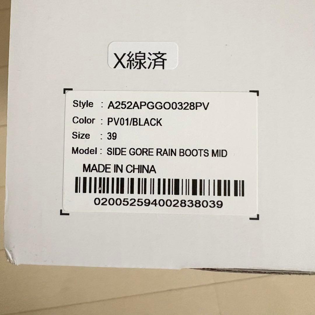 TWW SIDE GORE RAIN BOOTS MID ブラック 39