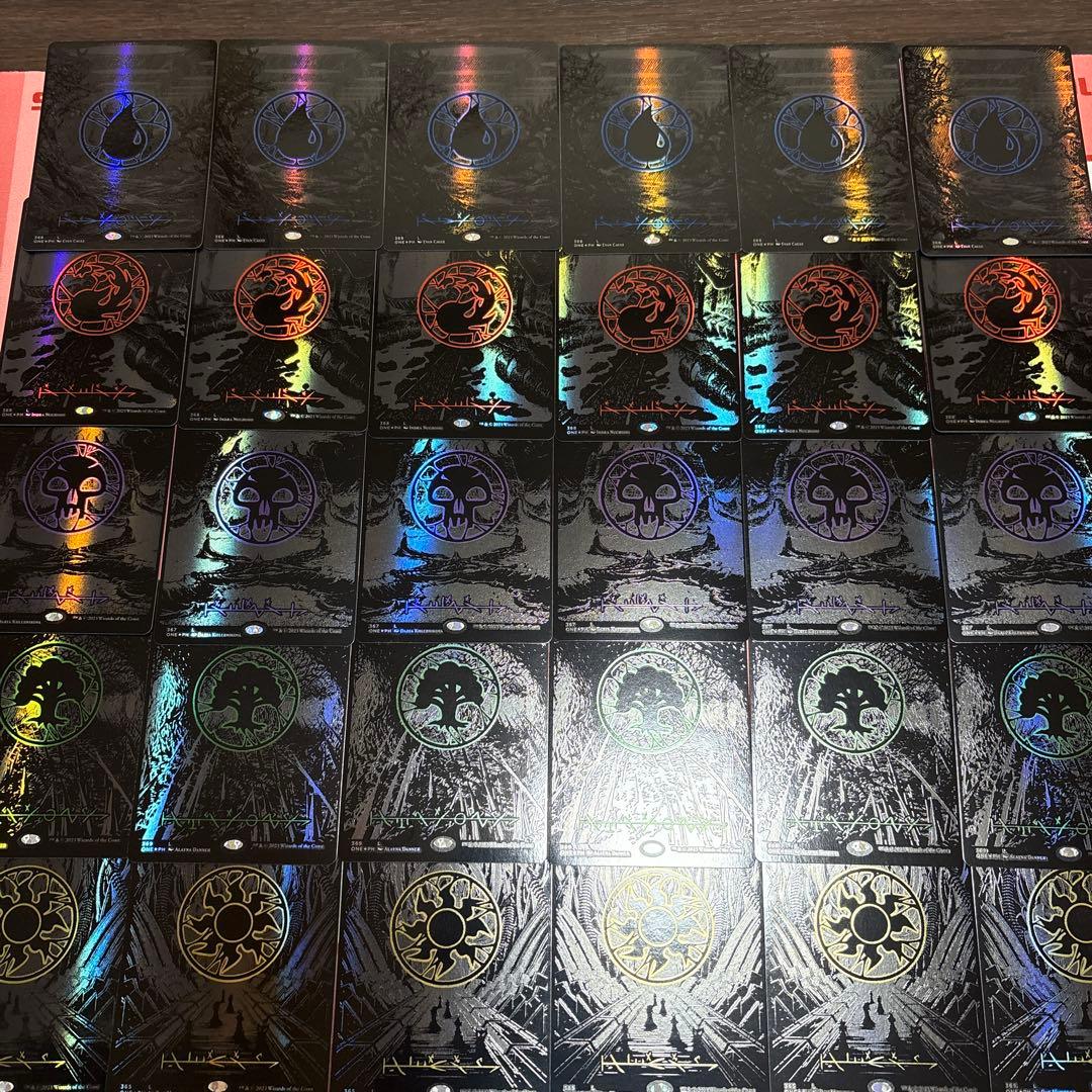 MTG ファイレクシア：完全なる統一 オイルスリックfoil 土地 30枚セット