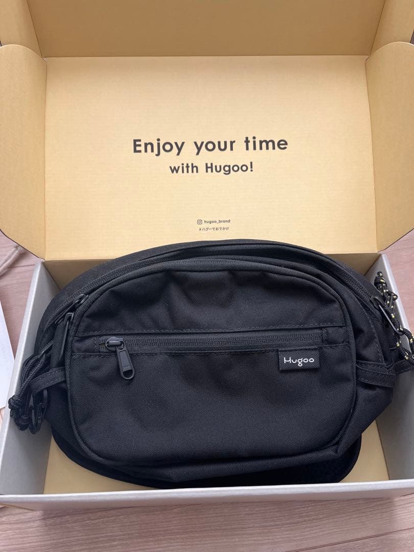 Hugoo ブラック ヒップシート 収納袋付き