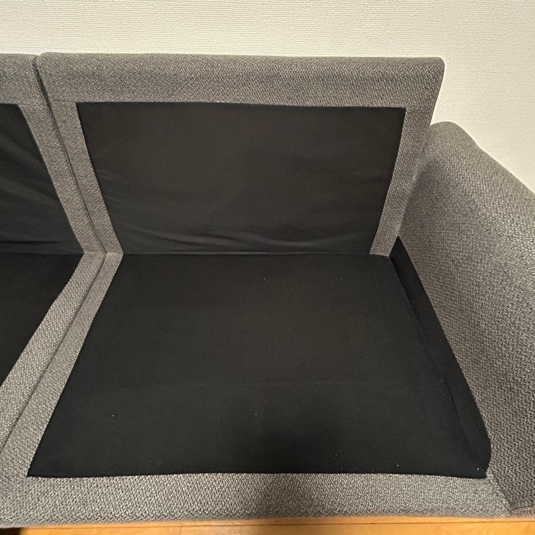 【極美品✨】ニトリ　２．５人掛けソファ　ダークグレー　オットマン