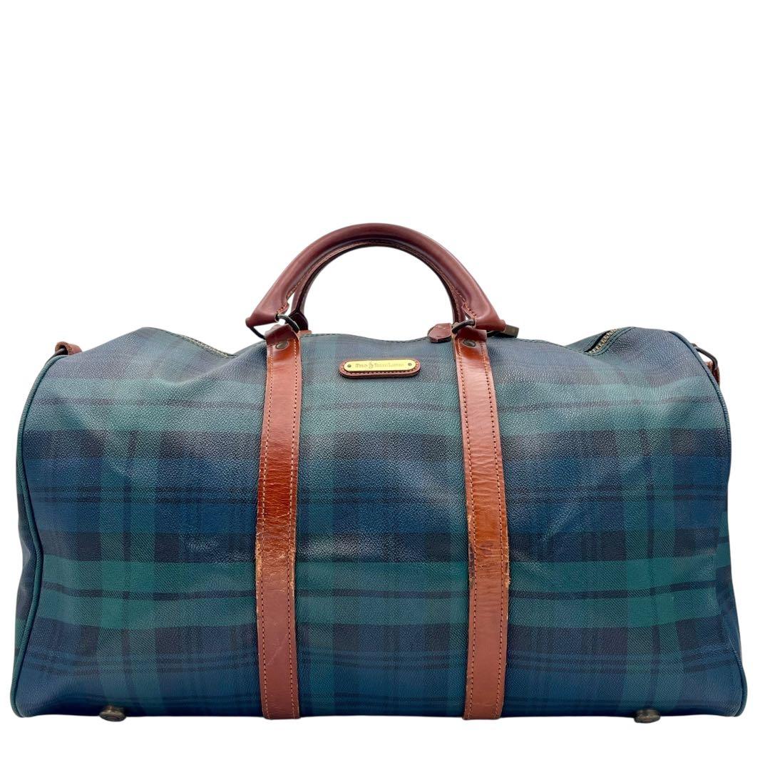 【人気アイテム】RALPH LAUREN ボストンバッグ グリーン レザー