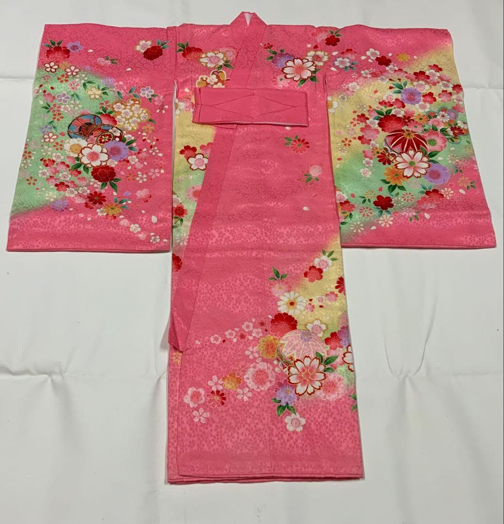 お宮参り　女の子　着物　女児祝着　正絹　のしめ　初着　産着　新品　ピンク