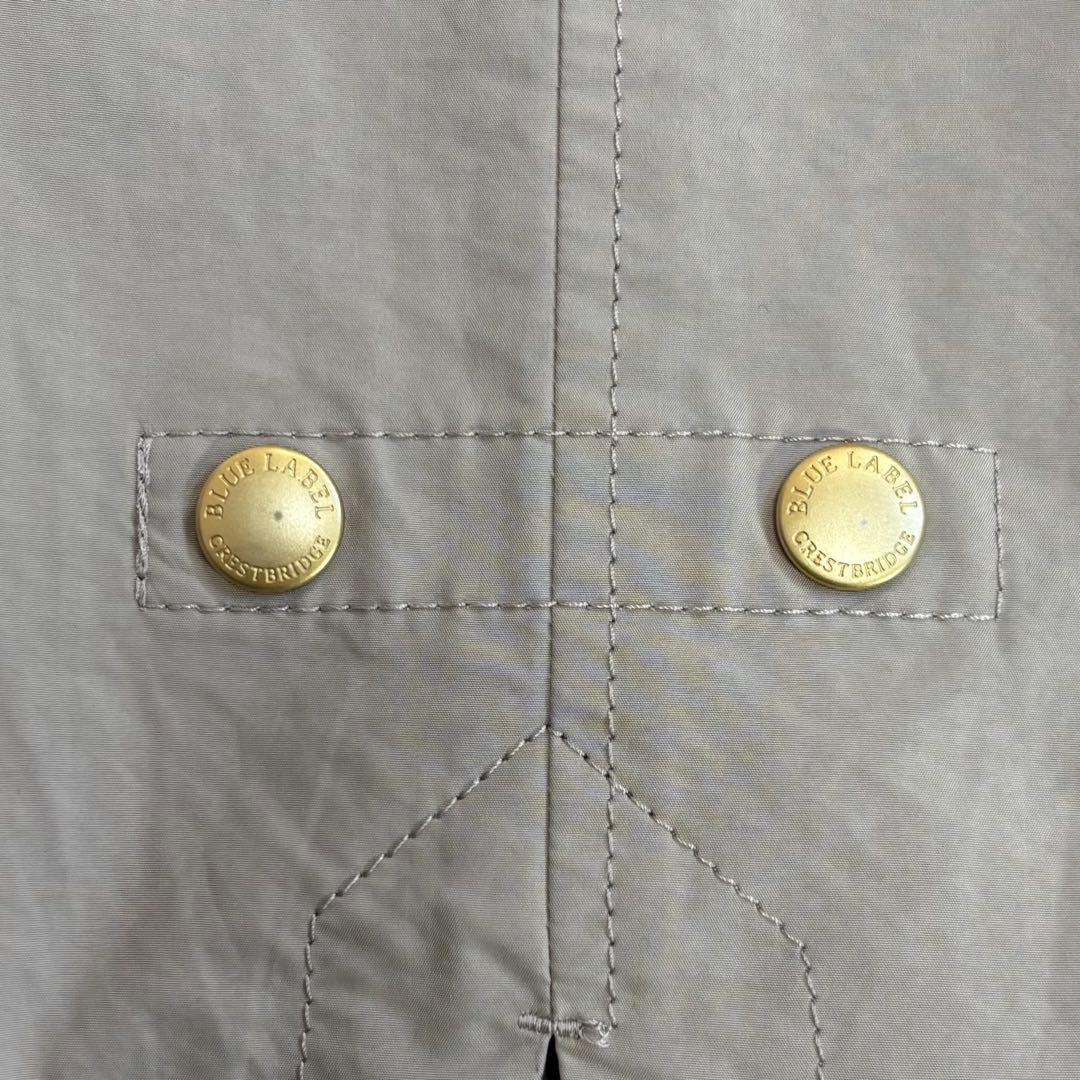 ブルーレーベルクレストブリッジ モッズコート ノバチェック ライトベージュ M