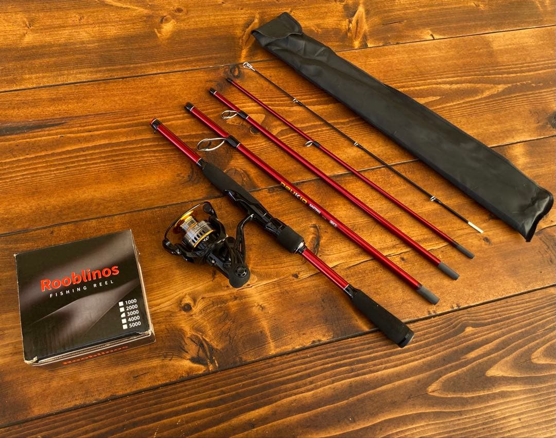 釣り竿セット　スピニングロッド　7ft 2.1M パックロッド　バス釣り　EVA