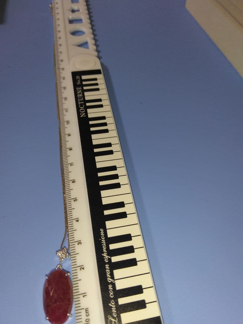 K18ＷＧ天然ルビー天然ダイヤモンドネックレス