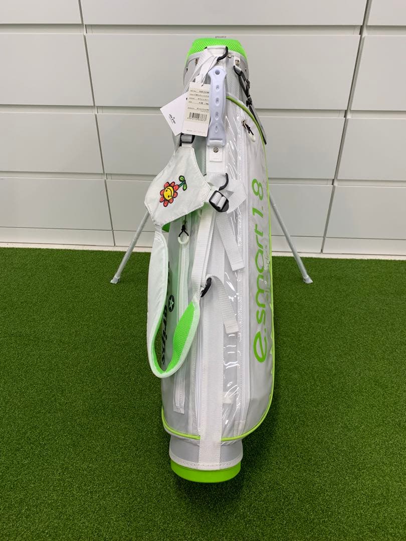 エリートグリップ e.smart18 スタンドゴルフバッグ ホワイト・グリーン