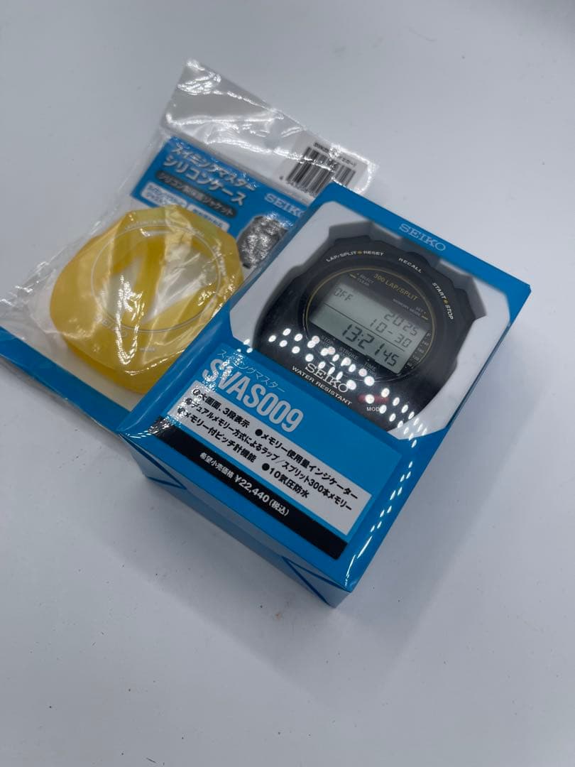 新品未開封 SEIKO ストップウォッチ SVAS009 シリコンケース付き