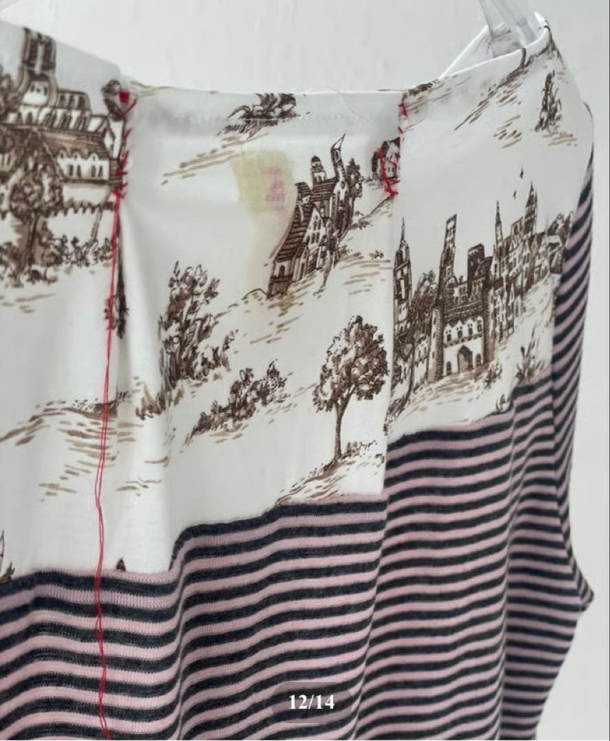 【yoshokobayashi】Boat neck border T-shirt