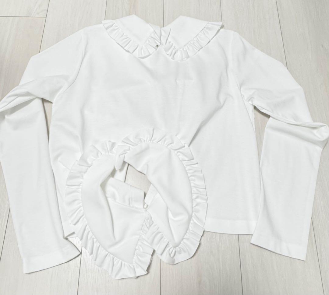 noir kei ninomiya ノワールケイニノミヤ　白　長袖tシャツ