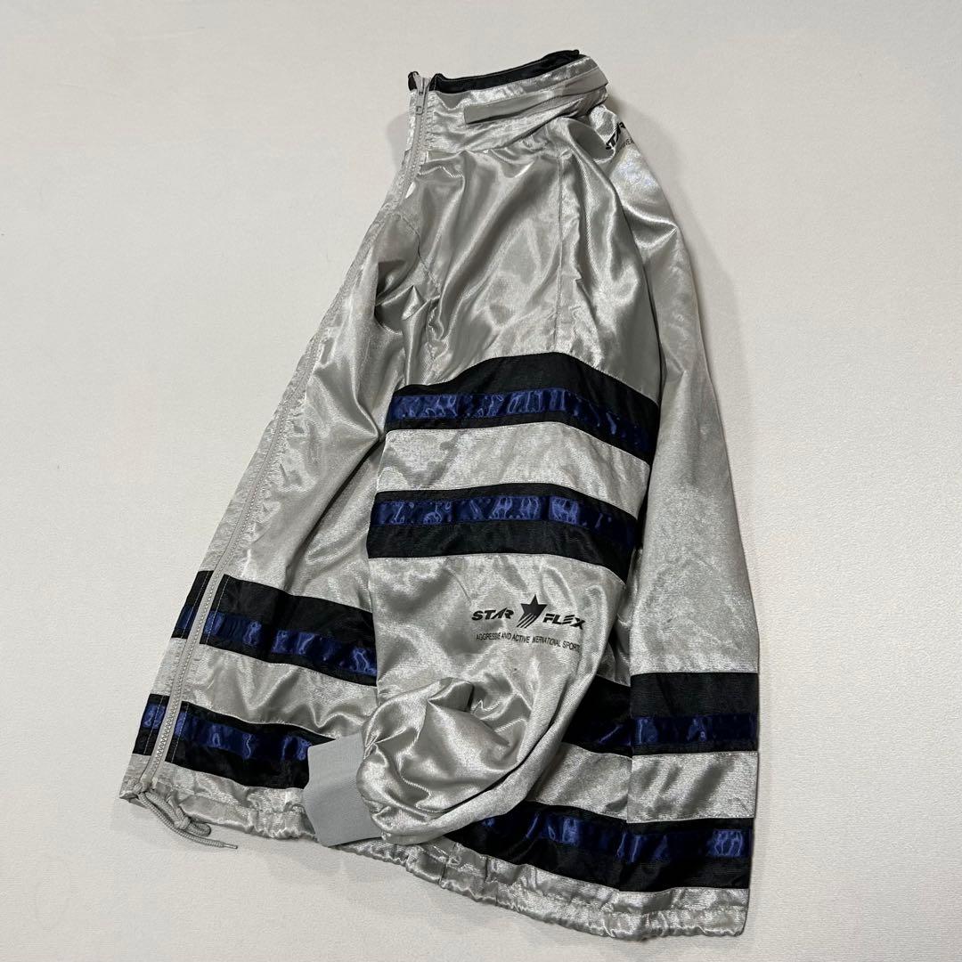 90s ナイロン セットアップ ジャージ シャイニーシルバー y3k Cyber