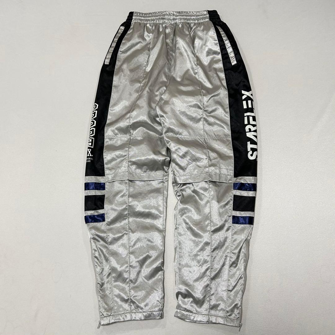 90s ナイロン セットアップ ジャージ シャイニーシルバー y3k Cyber