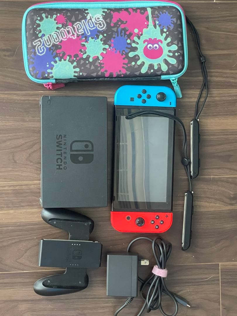 Nintendo Switch 赤/青 Splatoon2 ケース付き