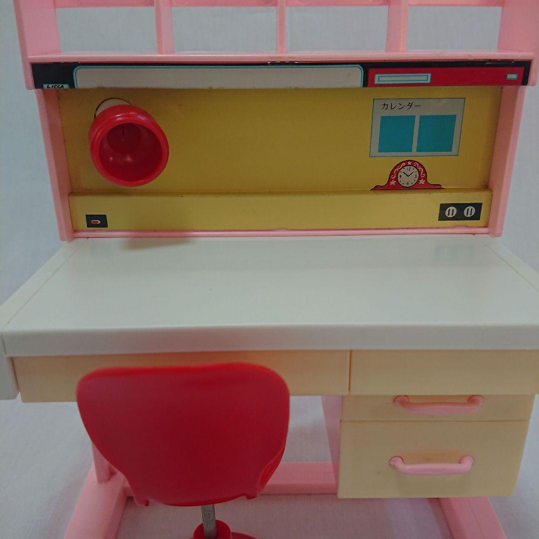 リカちゃん 学習机 白い白い家具セット わたしのおへやシリーズ  家具