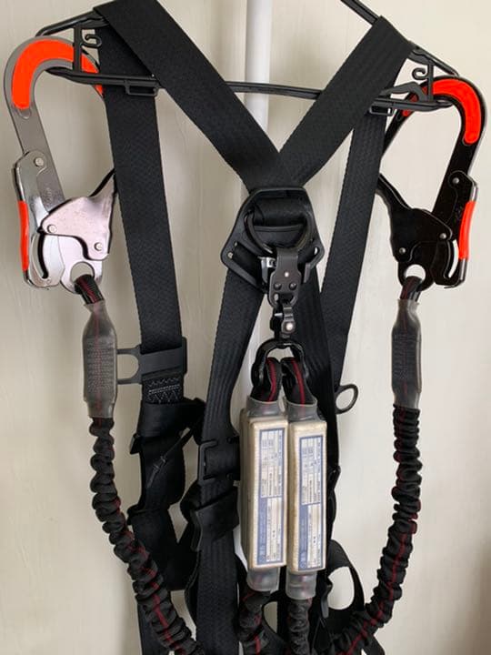 新規格適合品　KH ハーネスセット(ハーネスX型+ダブル蛇腹ランヤード)