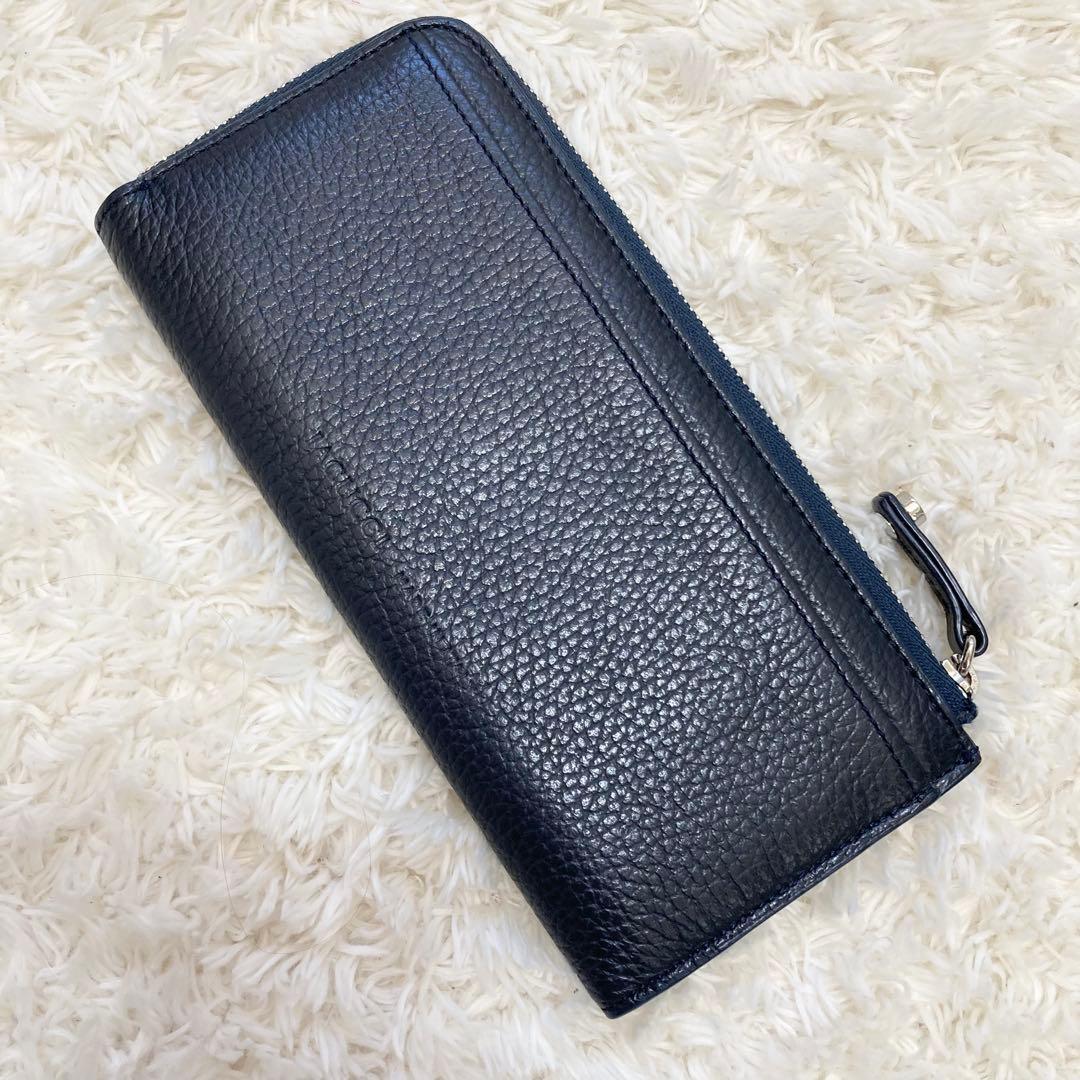 未使用級✨ 定価4.6万 イアクッチ リサッカ ウォレット L CERVO 紺