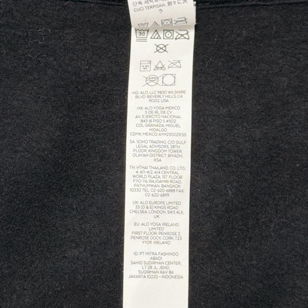 極美品 alo Accolade Full Zip Hoodie Ｓ 黒