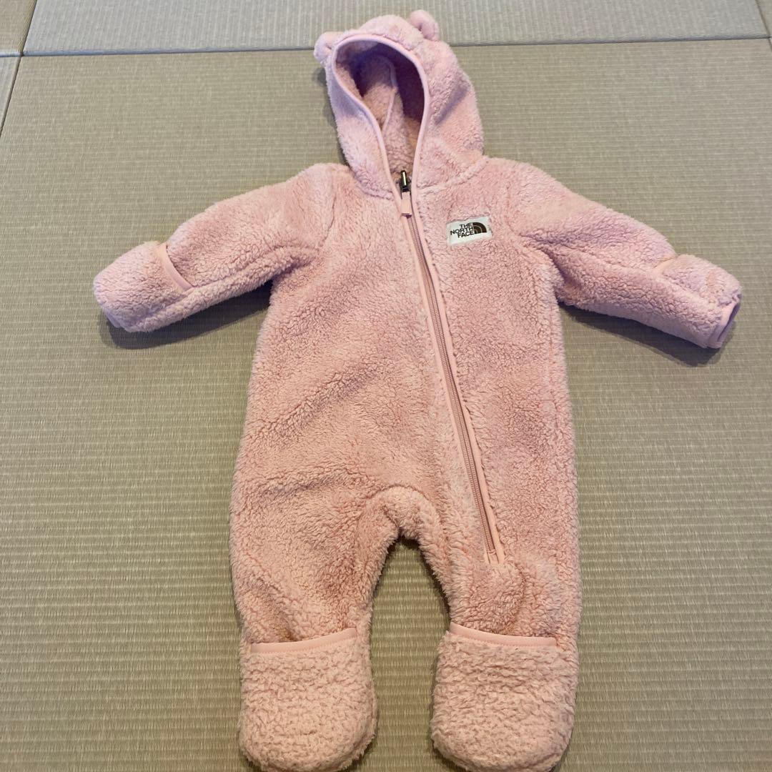 THE NORTH FACE フリースロンパース 3-6ヶ月 ピンク