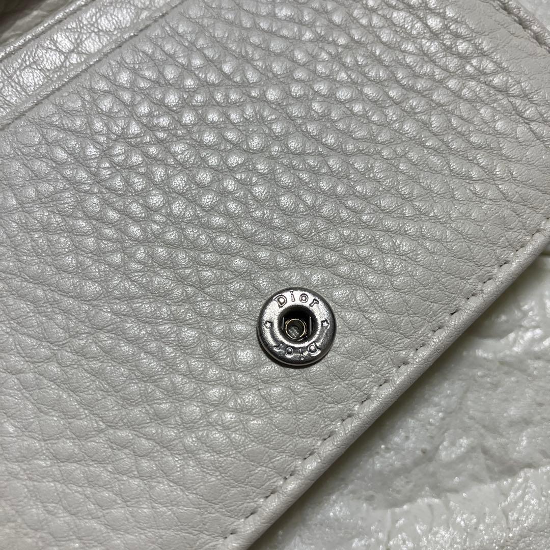 DIOR 名刺入れ　カードケース　ホワイト　プレートロゴ