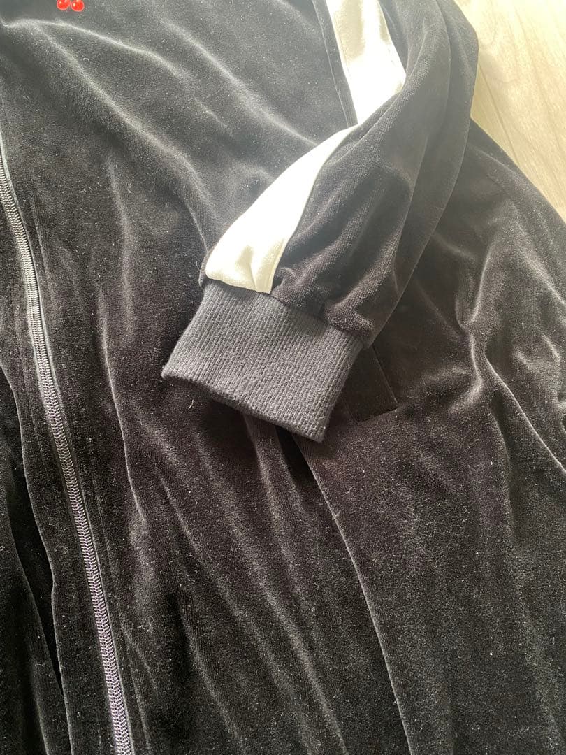 DOUBLE STANDARD CLOTHING ベロアワンピース　チェリー刺繍