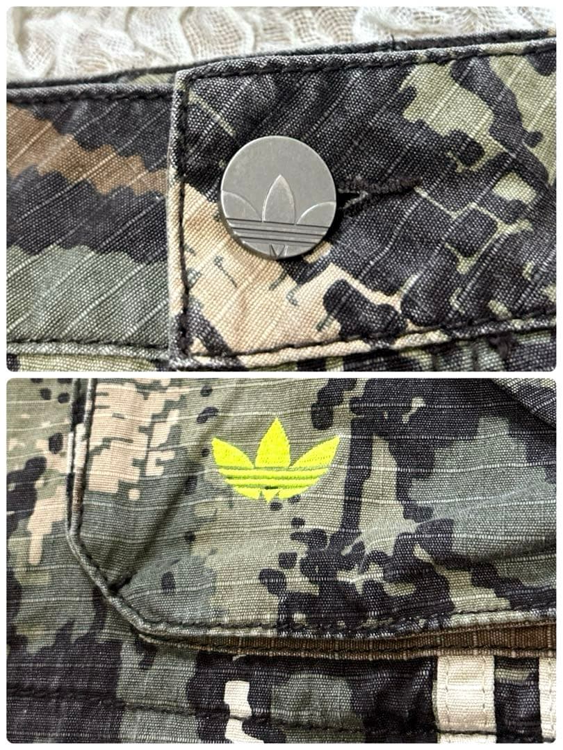 【正規品】美品 即完売 adidas ジップオフカーゴパンツ 迷彩 マルチカモ