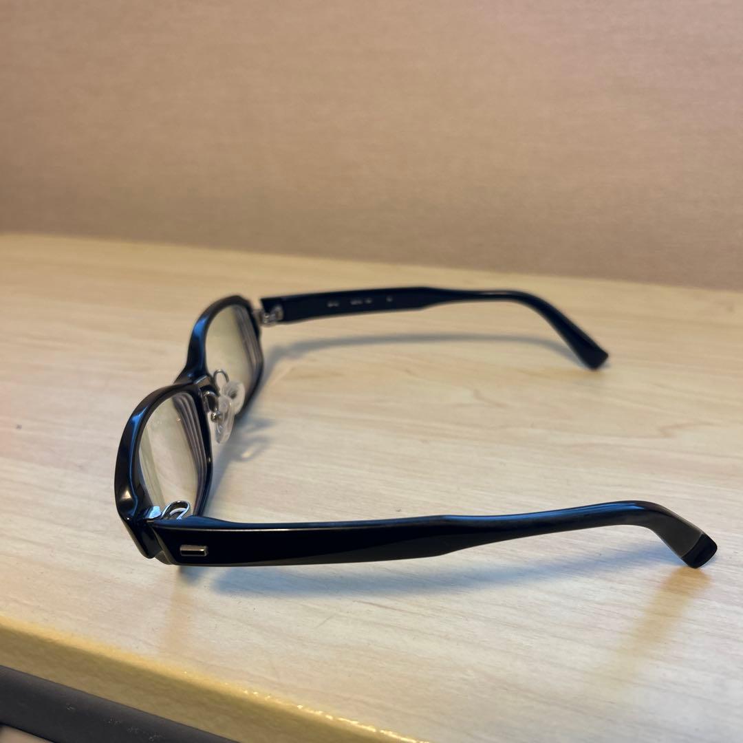 999.9 フォーナイン黒いフレームの度ありメガネ