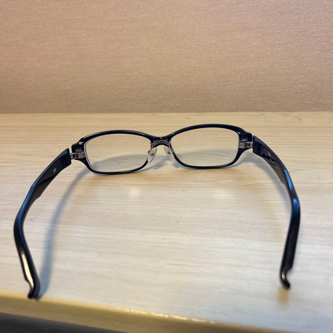 999.9 フォーナイン黒いフレームの度ありメガネ