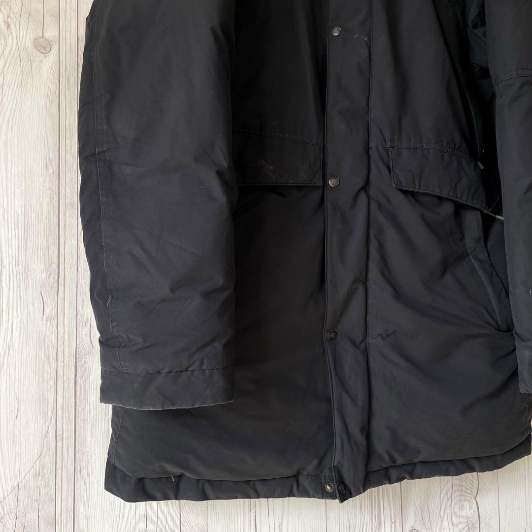 ノースフェイス　ブラックダウンジャケット　XL フード取外し可　ポケット多数