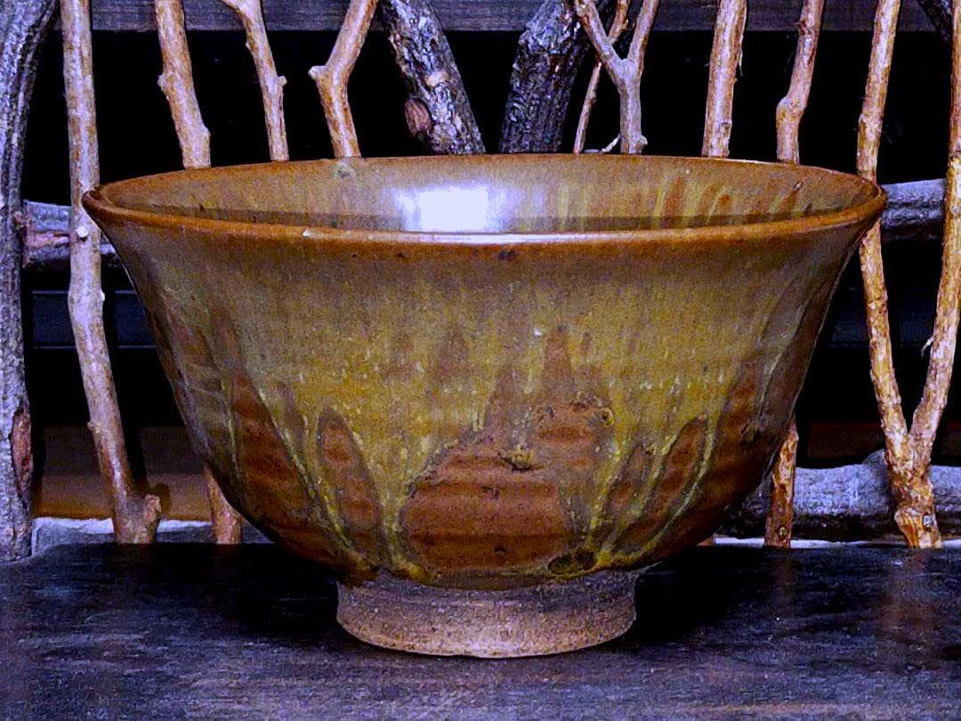 ♥極上　柿の蔕　茶碗　桐箱付き　骨董品　古玩