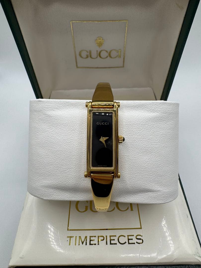 ブルドーザー様 電池交換済み【新同】GUCCIレディースゴールド/ブラック稼働品