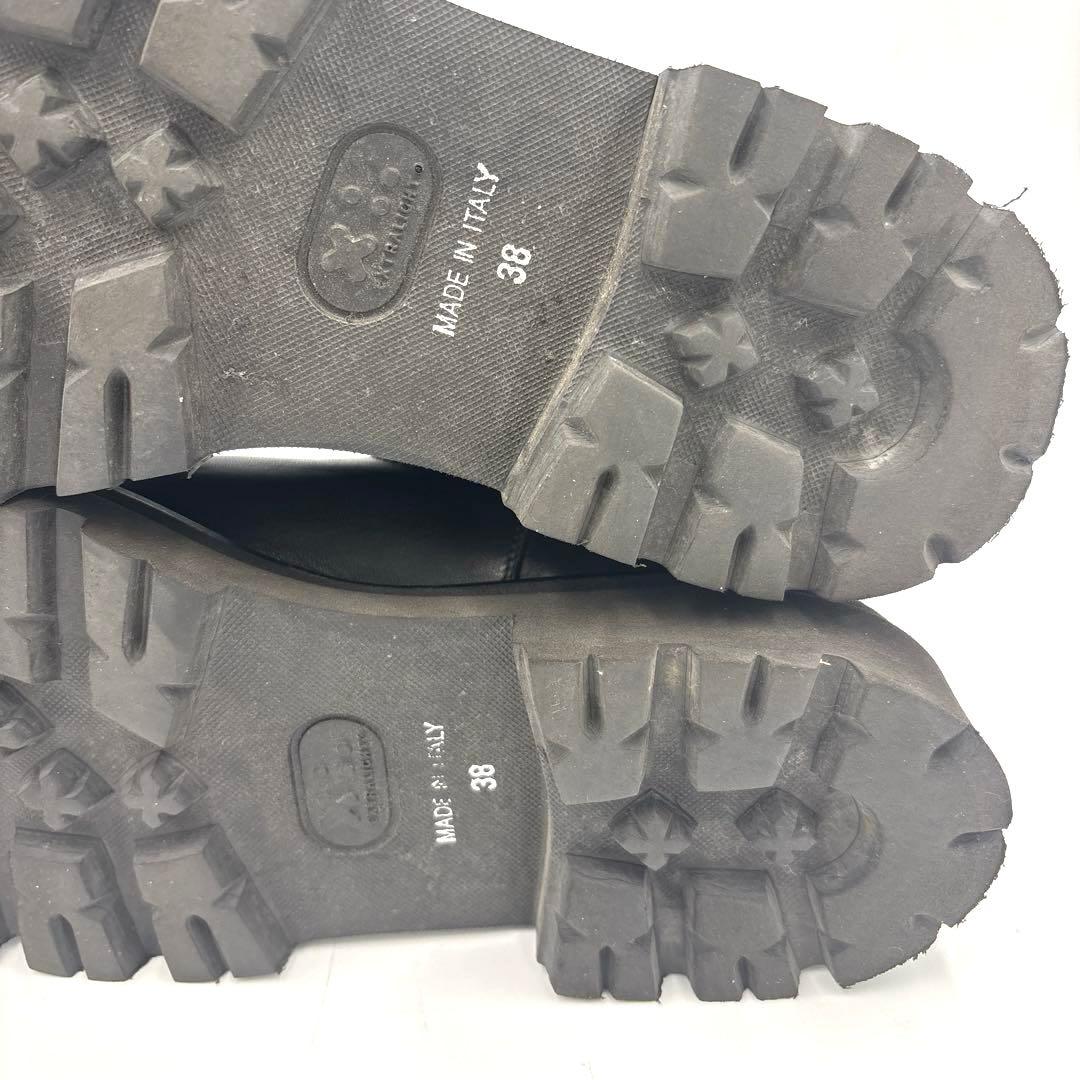 ✨美品✨パスクッチ サイドゴアブーツ【38】24.5cm ブラック