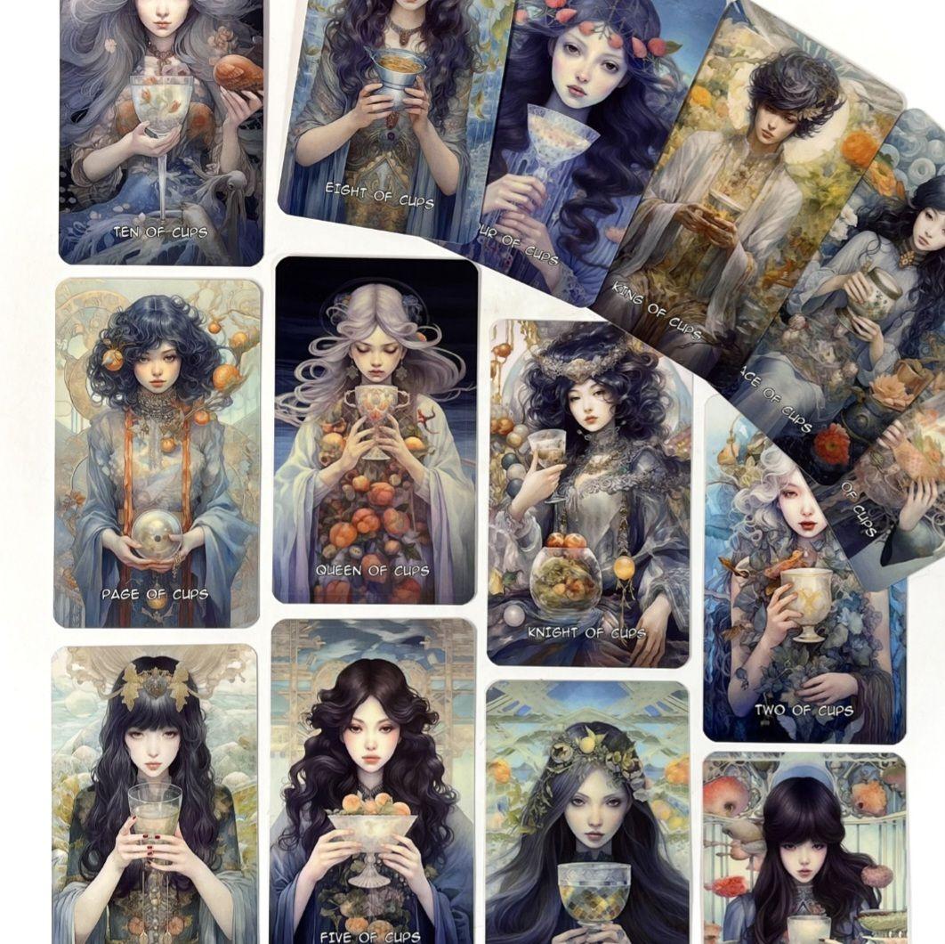 新品 雪月花ブルー タロット 全78枚 海外お取り寄せ 巾着プレゼント