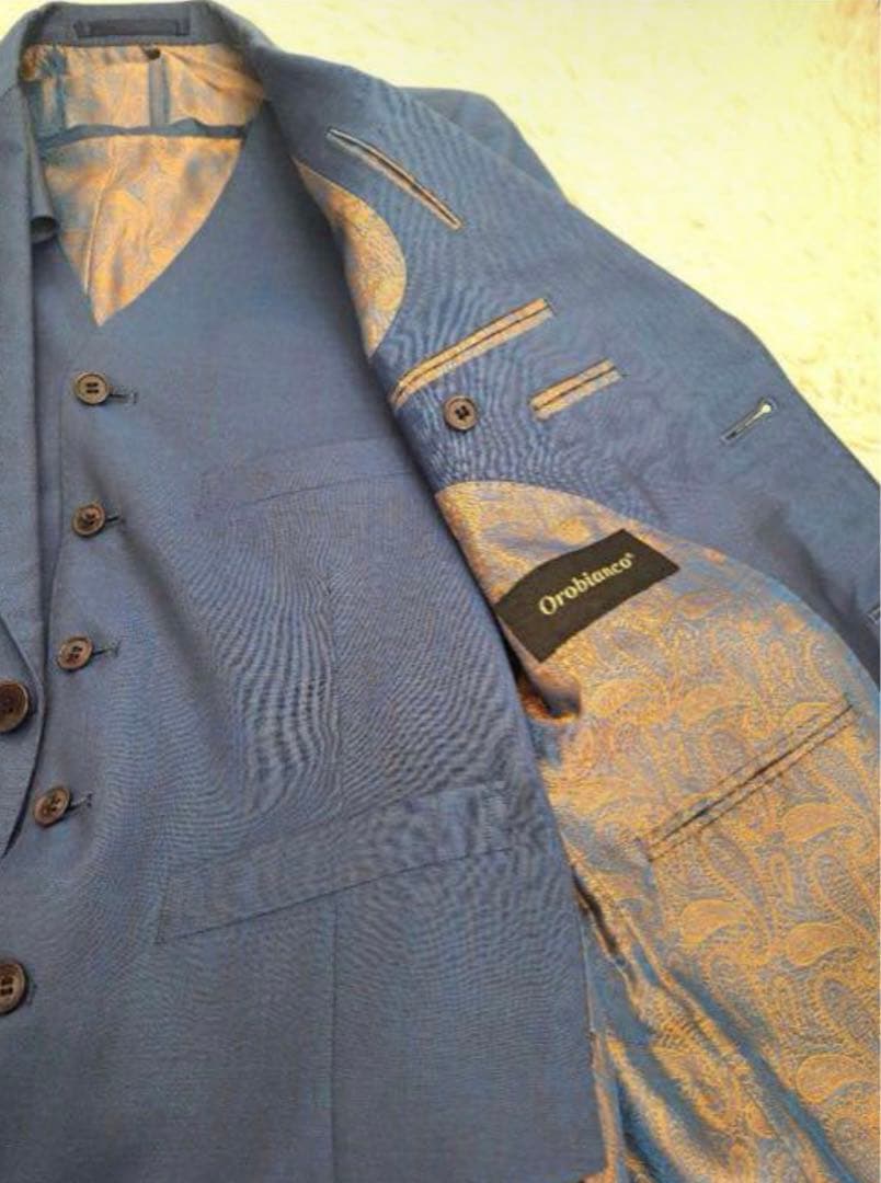 最終値下げ❗️Orobianco　スリーピース　セットアップスーツ　ネイビー