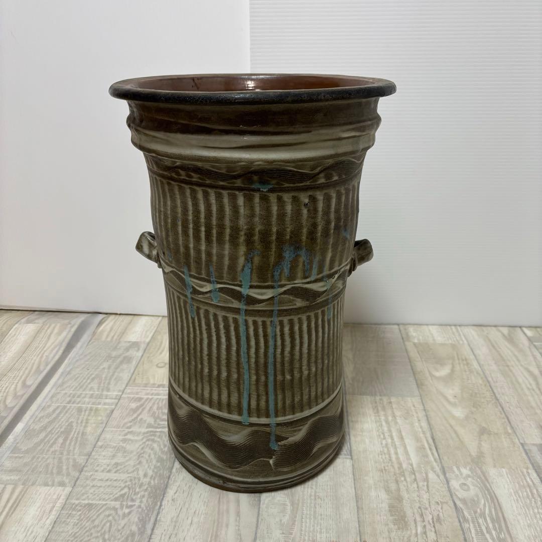 小石原焼　⭐︎傘立て　飛び鉋　睡蓮鉢　メダカ鉢　刷毛目