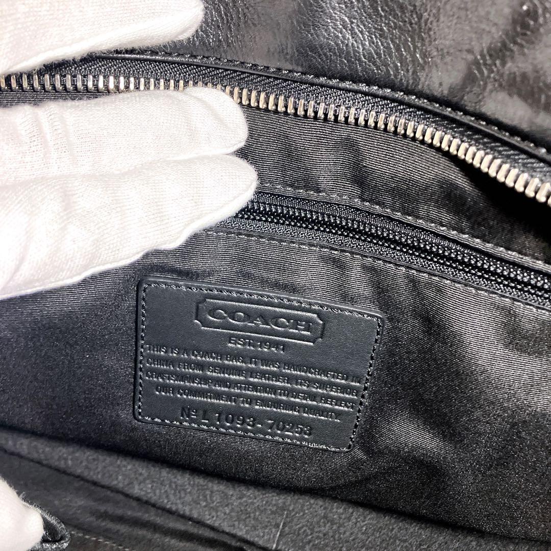 【美品】COACH コーチ70253 オプアートビジネスバッグ　2way A4