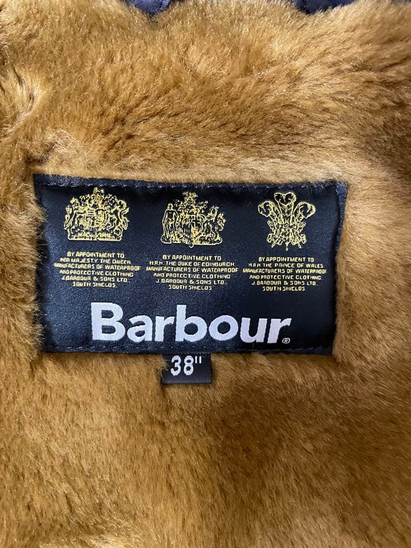 バブアー ネイビー フード付き モッズコート サイズ38