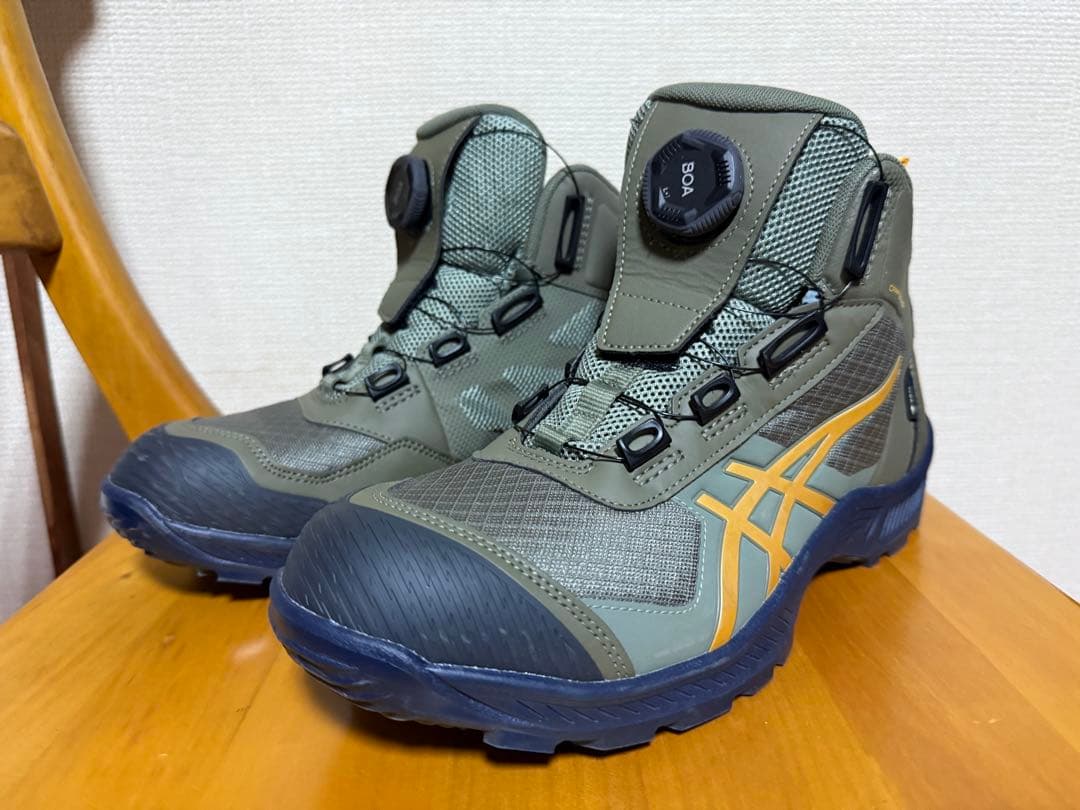 ASICS ボアシステム安全靴 JSAA A種 オリーブグリーン