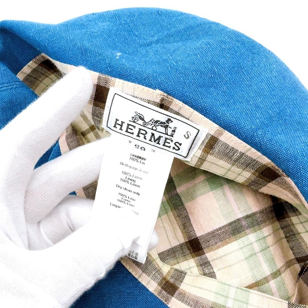 ◇エルメス◇コットン/ブルーデニム/58/キャスケット/帽子/キャップ/ブランド