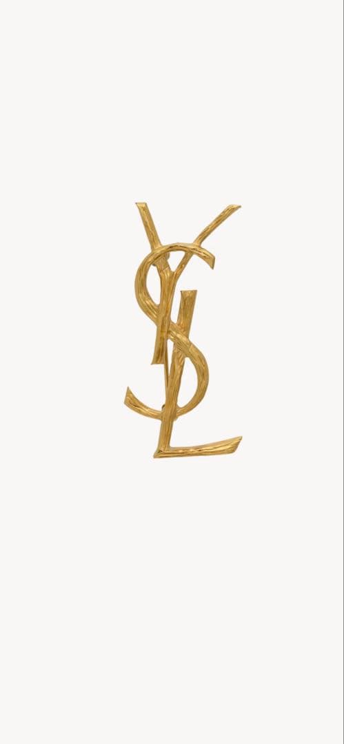 YSL ゴールド ロゴブローチ